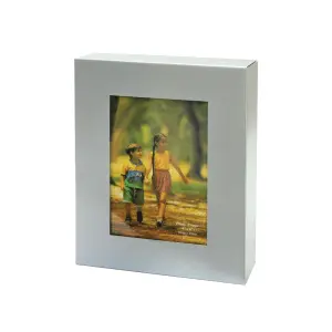 Okvir za slike kovinski srebrn 13x18 cm