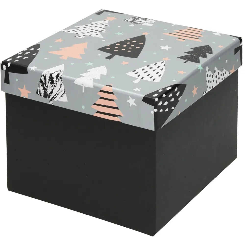 Škatla darilna xmas tree, 16x16x13 cm