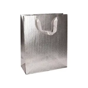 Darilna vrečka eko M srebrna