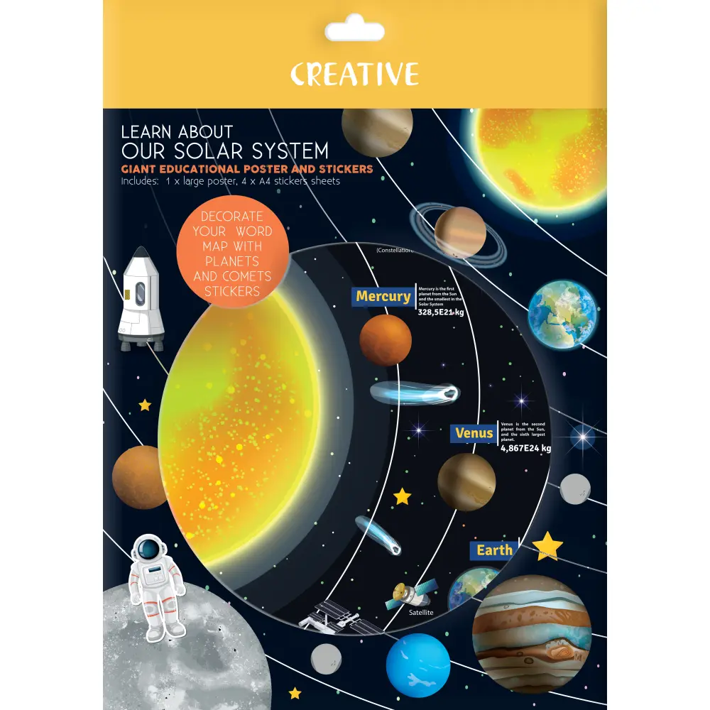 Poster z nalepkami Univers