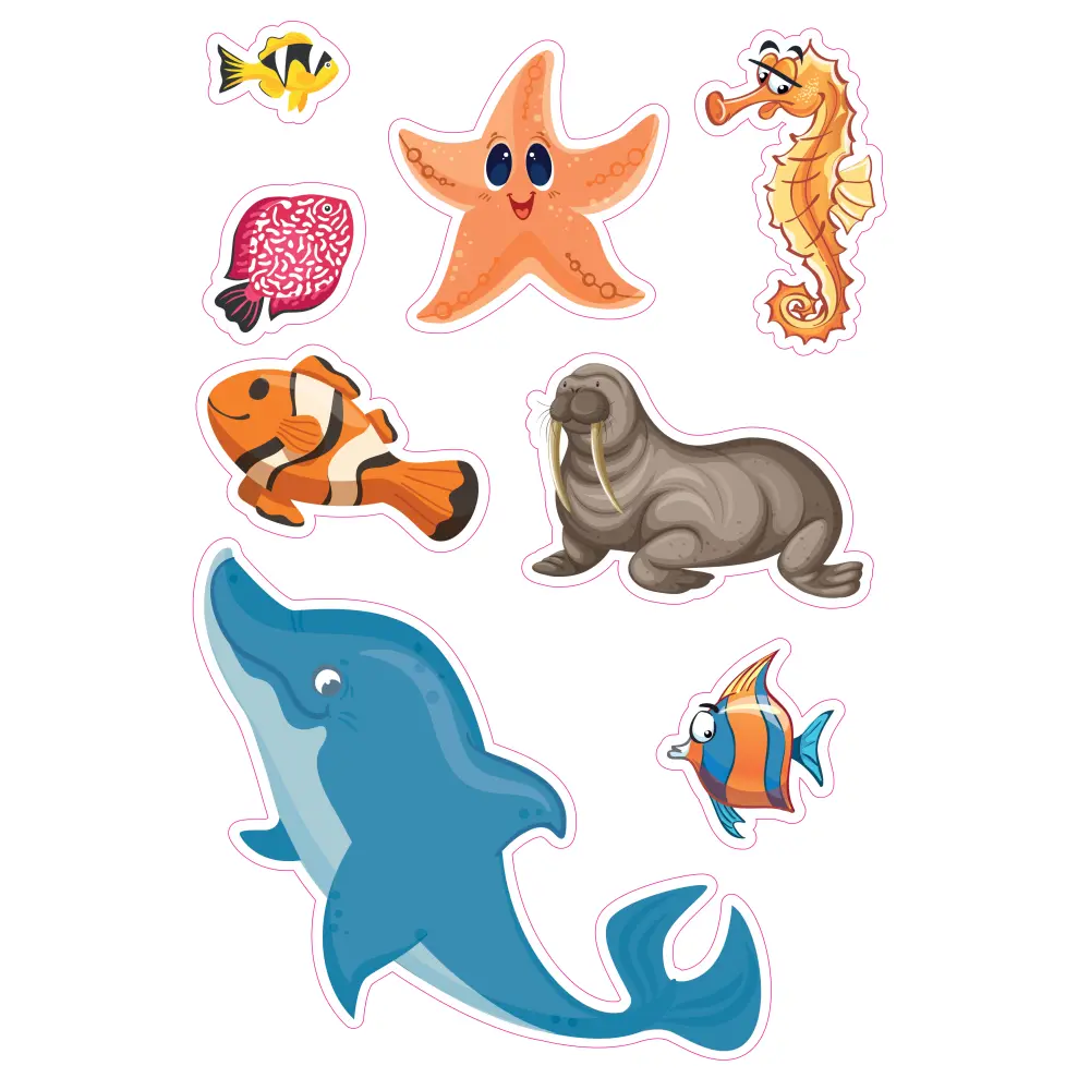 Poster z nalepkami Sea