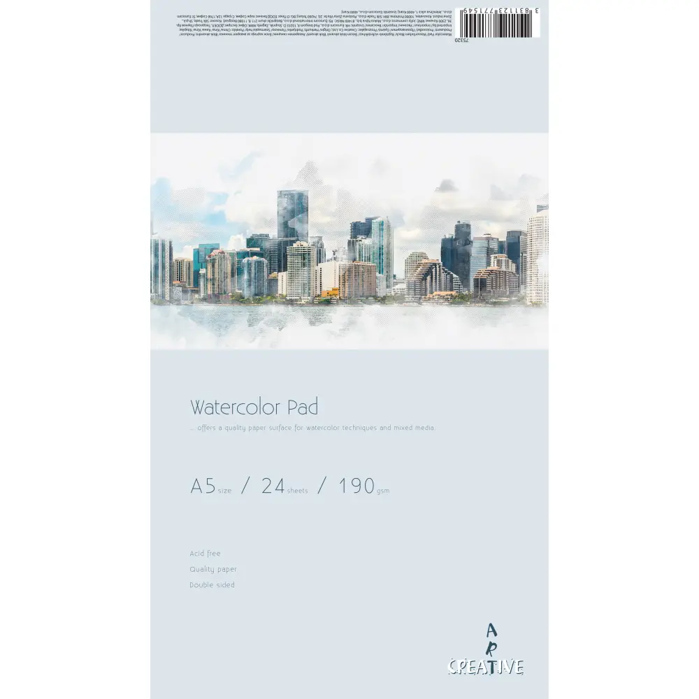 Akvarelni blok Creative A5 24L 190GR.