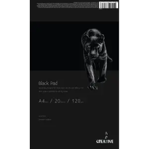 Skicirni blok črni Creative A4 20L 120G