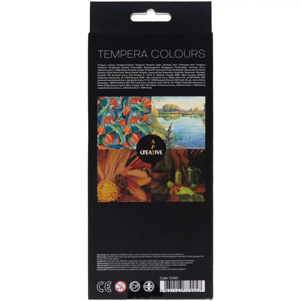 Akrilne tempera barvice 12X12ML