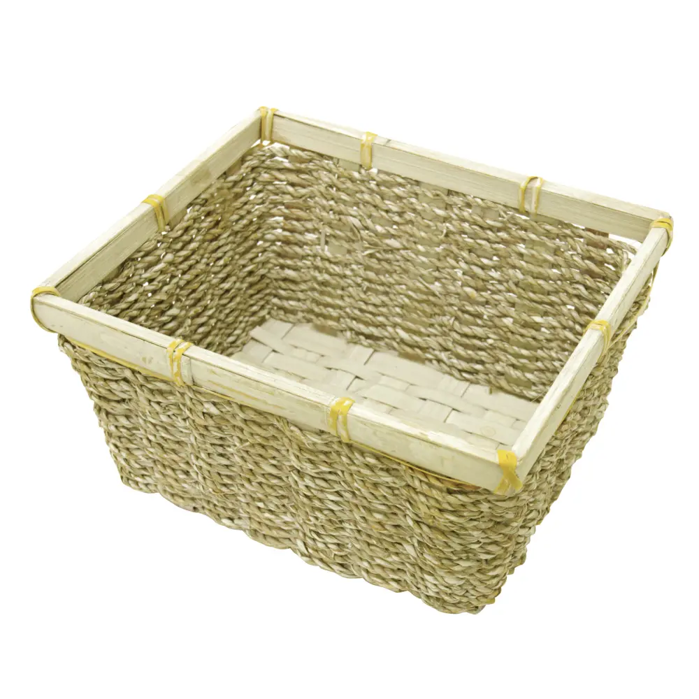 Košara oglata pletena