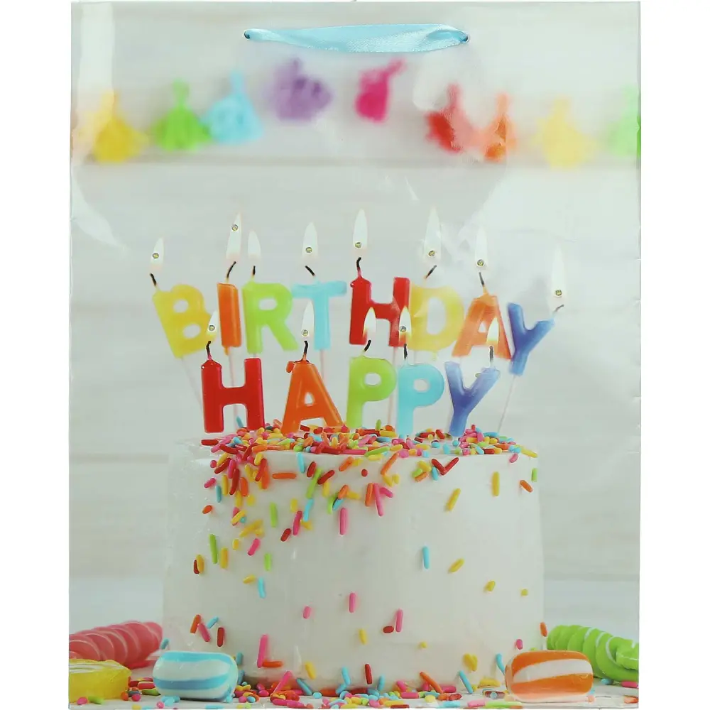 Darilna vrečka L rojstni dan z LED lučjo