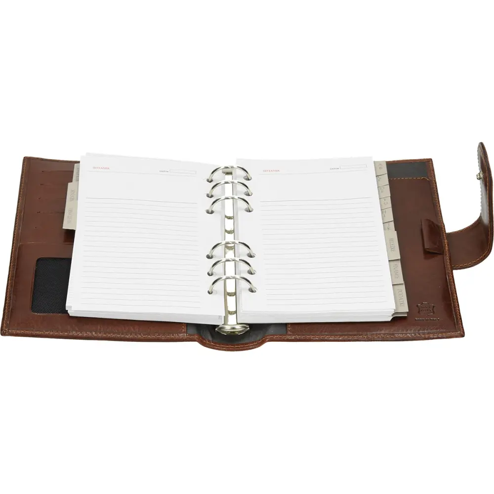 Usnjen blok manager rjav