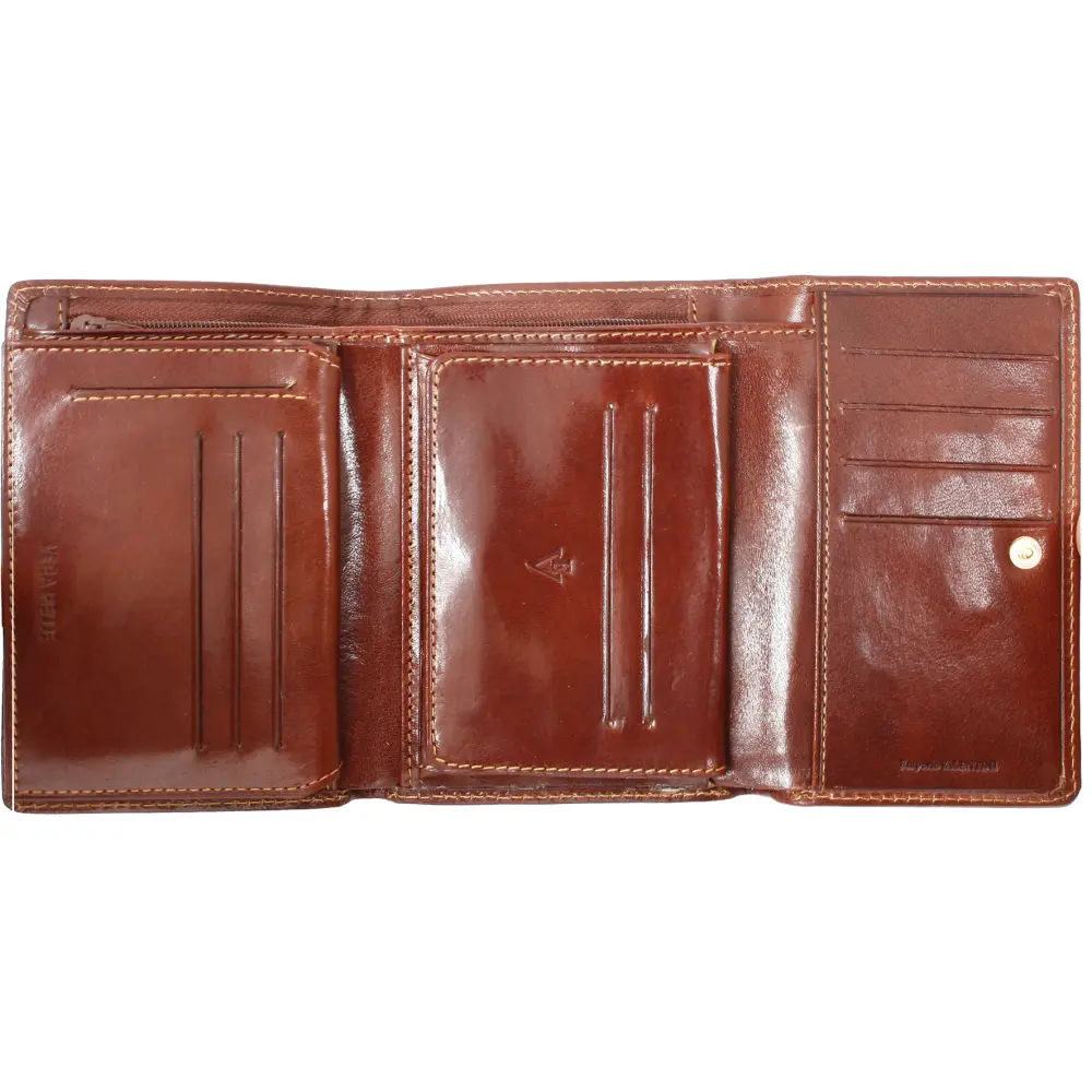 Usnjena denarnica Leonardo ženska rjava