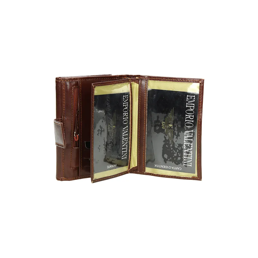 Usnjena denarnica Valentini ženska rjava