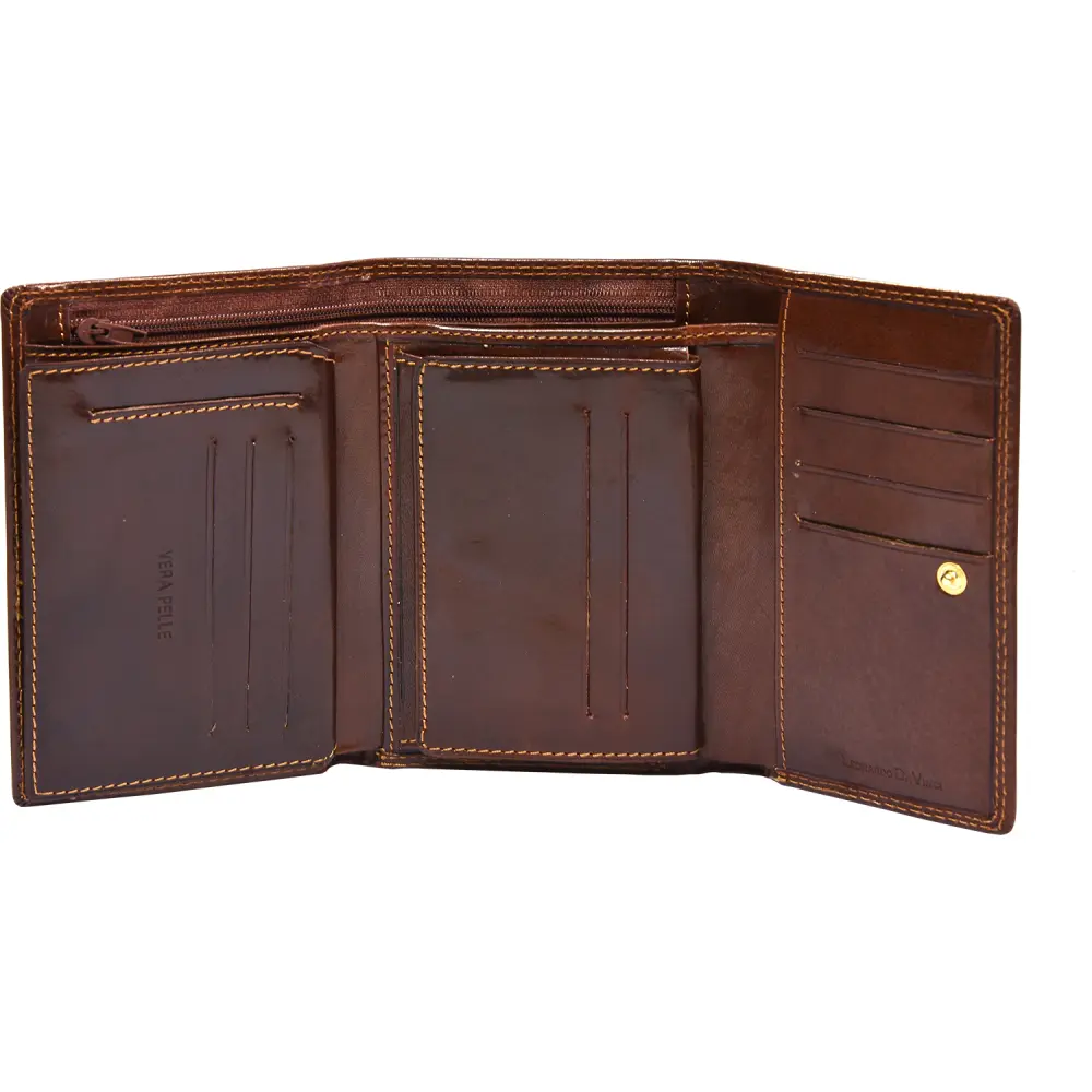 Usnjena denarnica ženska rjava