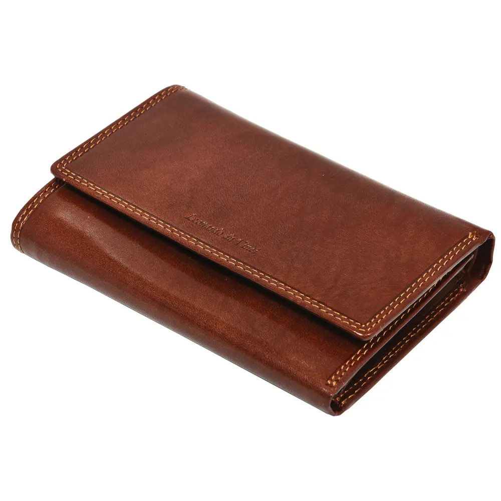 Usnjena denarnica ženska rjava