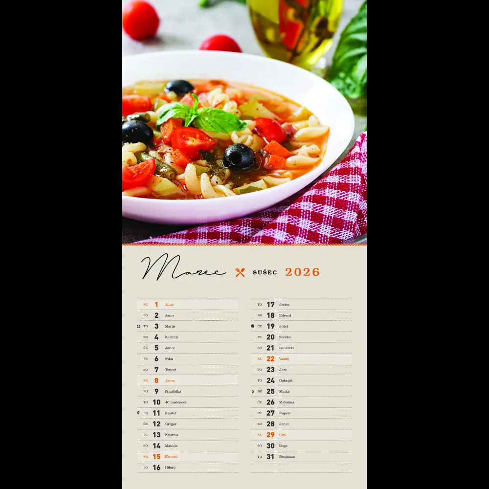 Koledar z okusom domačega 2026