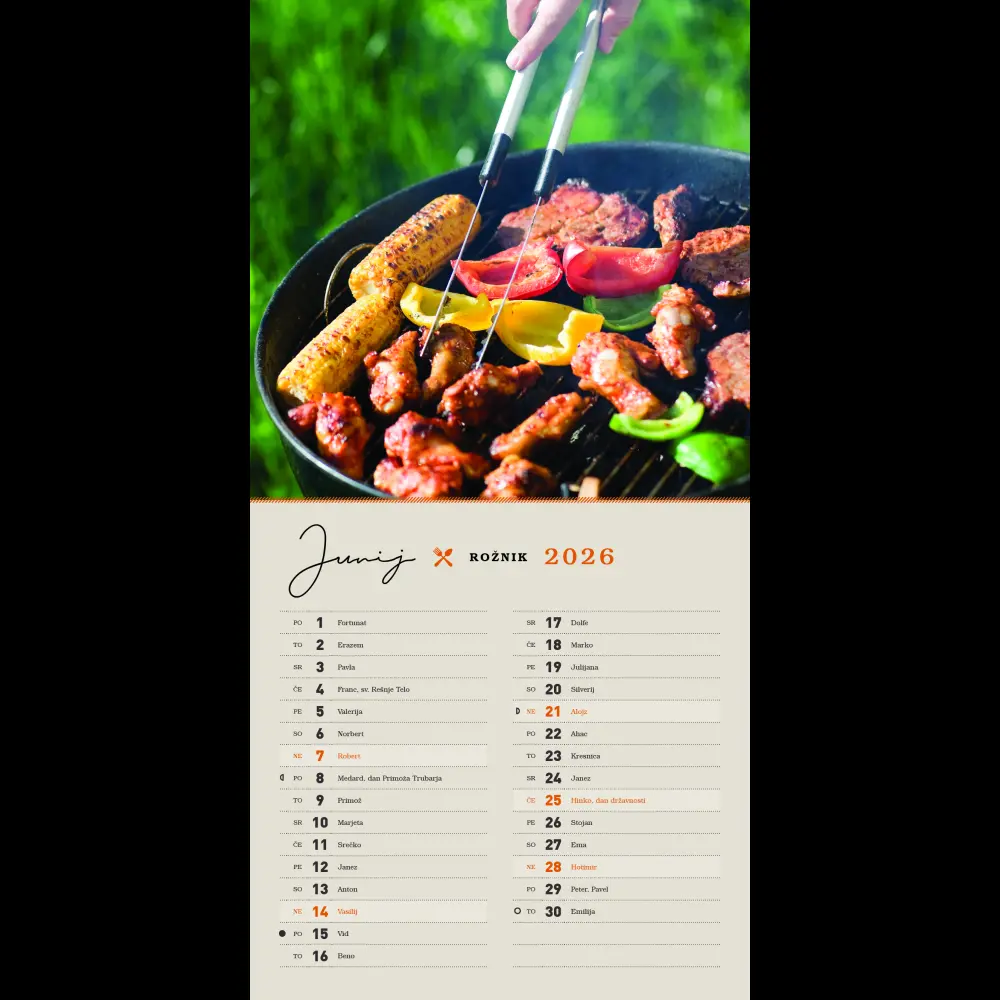 Koledar z okusom domačega 2026