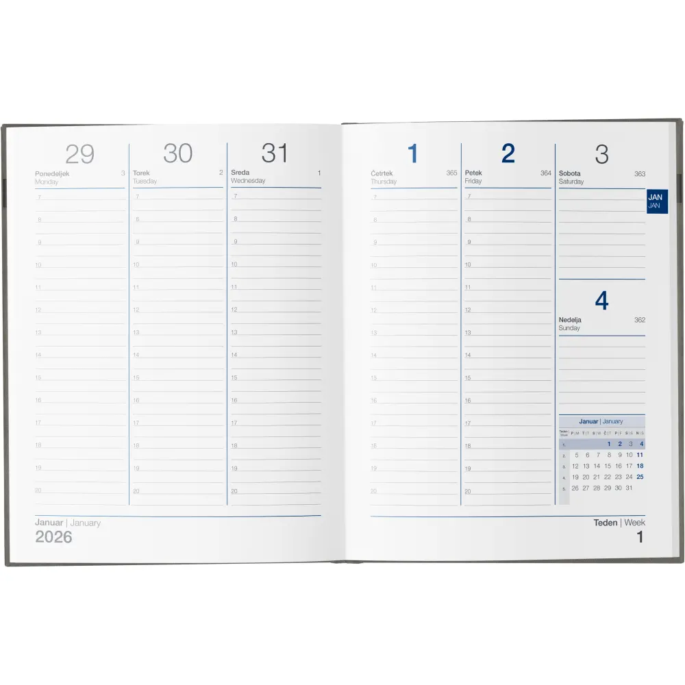 Poslovnik Tedenski Z  Datumi Siva 2026