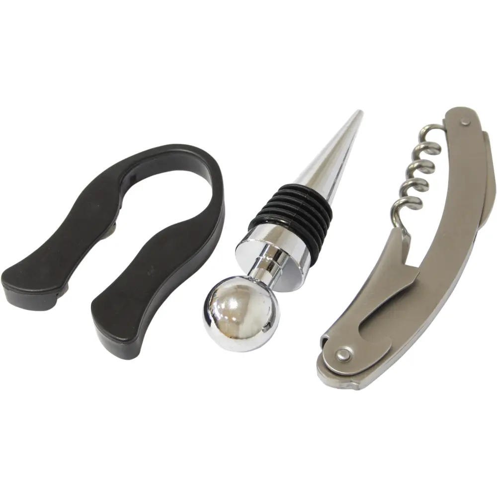 3 delni vinski set z zložljivim stojalom