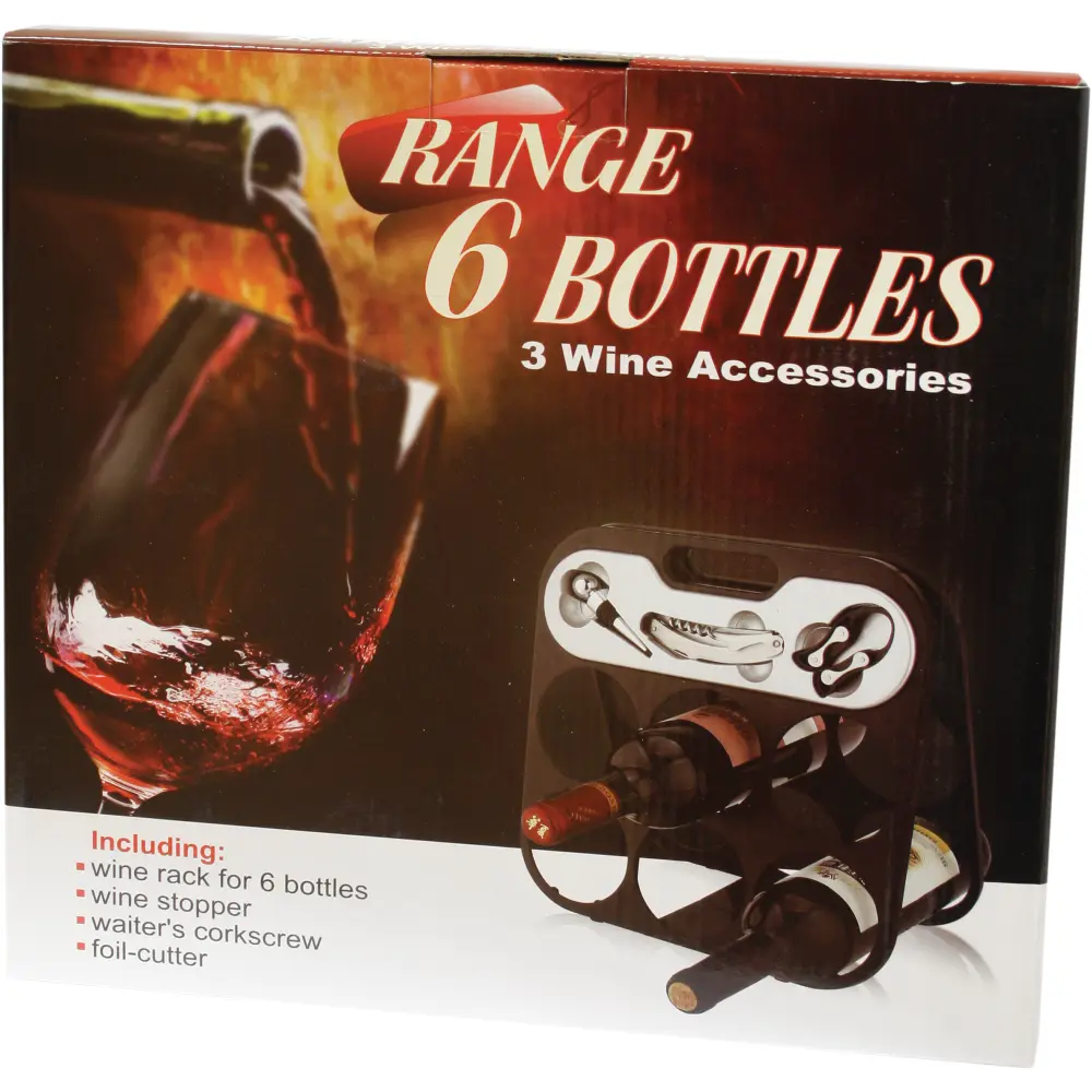 3 delni vinski set z zložljivim stojalom