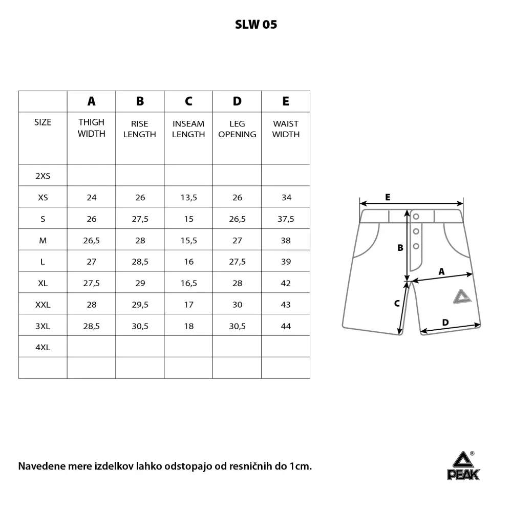 Ženske kratke hlače Peak SLW-05