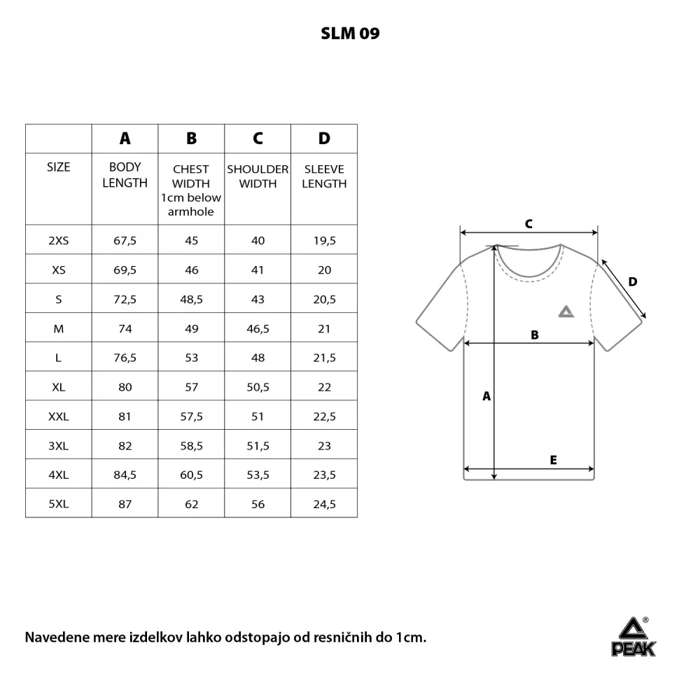Moška kratka majica Peak SLM-09