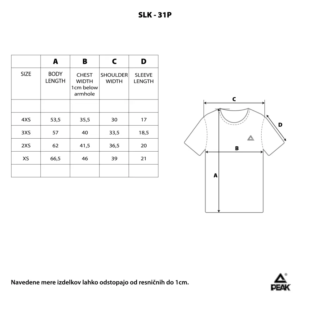 Otroška navijaška majica PEAK SLK-31P