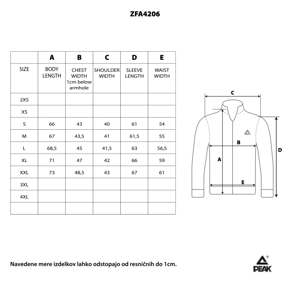 Ženska vodoodporna jakna PEAK ZFA4206