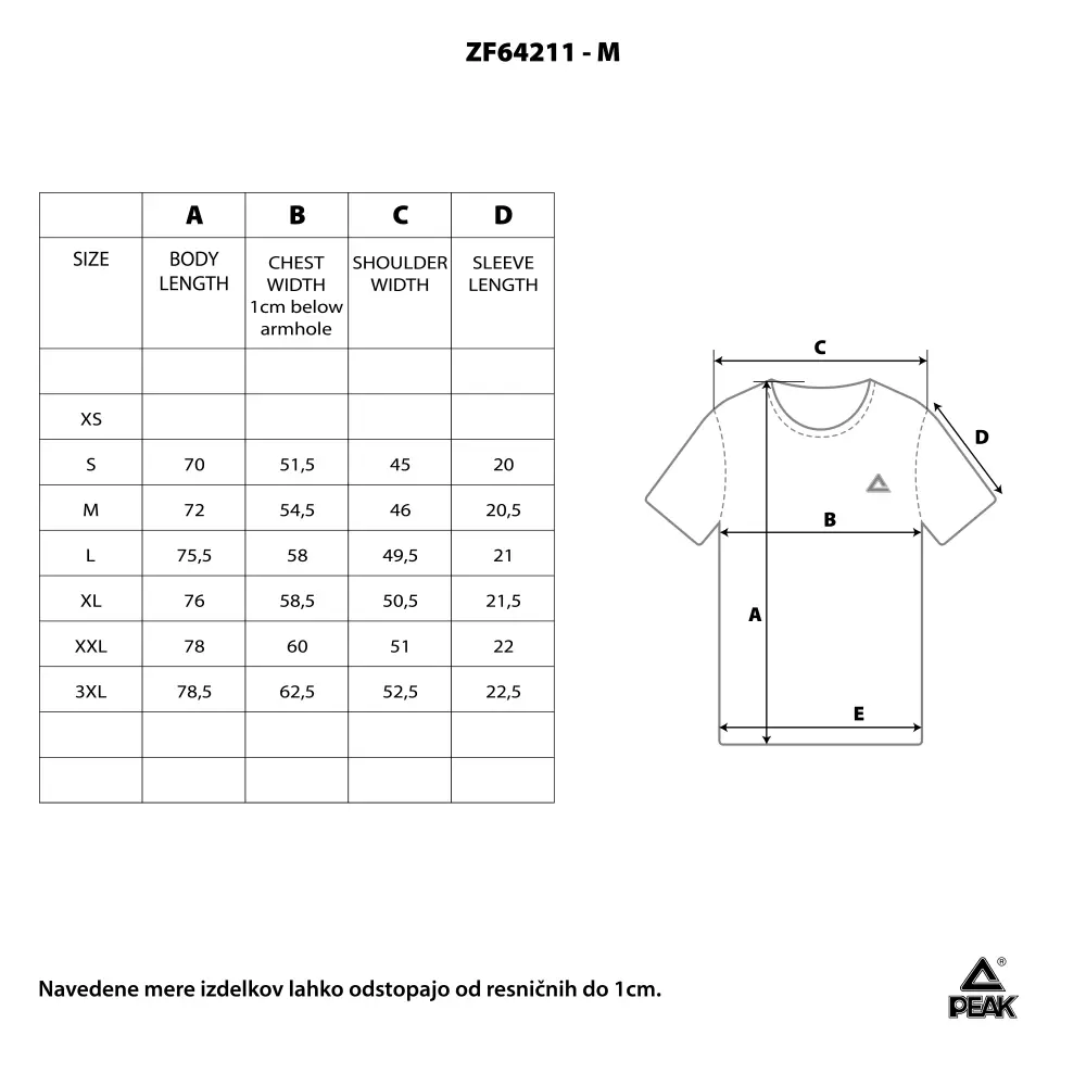 Moška tehnična majica Peak ZF64211