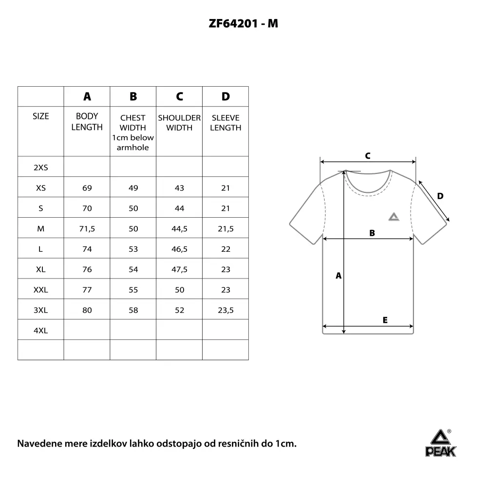 Moška kratka majica Peak ZF64201