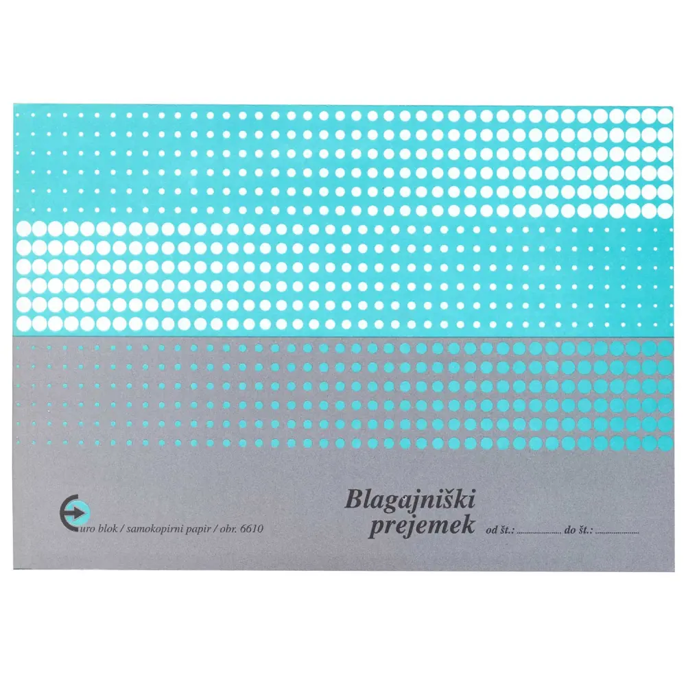 Obrazec Blagajniški prejemek A5, 6610