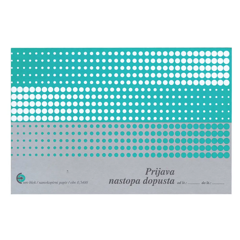 Obrazec Prijava nastopa dopusta 5400